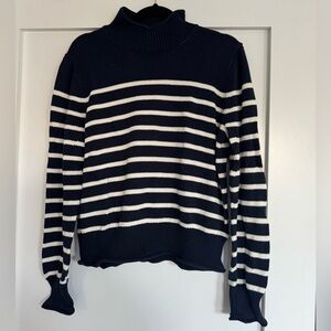 J. Crew Navy Stripe Knit Sweater
